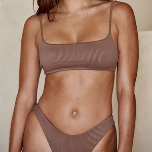 Monday Swimwear Bahamas Top and Byron Bottom in Caramel Rib